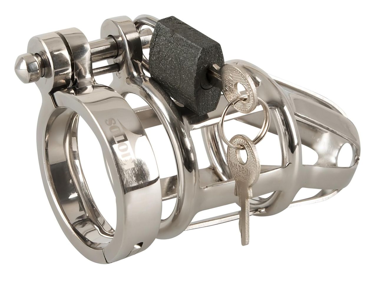 You2Toys - Chastity Cage - fém pénisz ketrec, lakattal