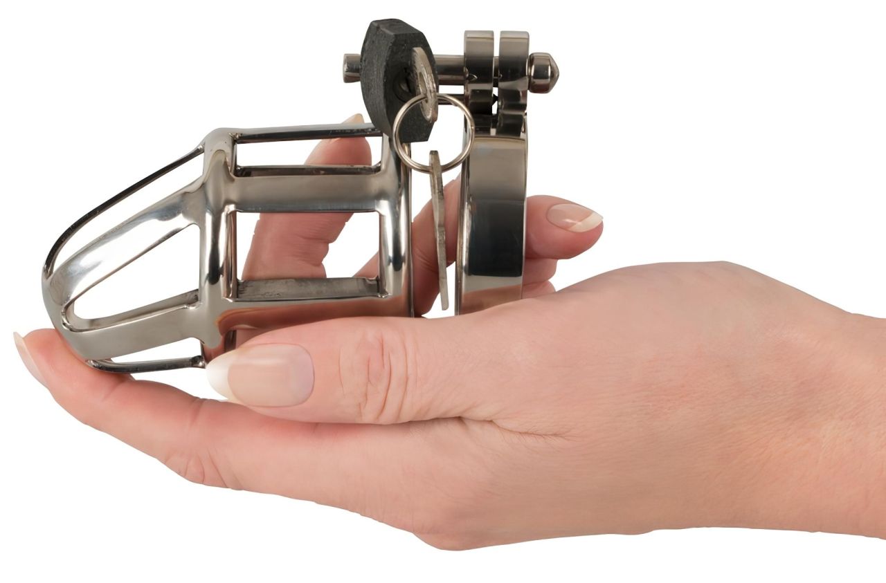 You2Toys - Chastity Cage - fém pénisz ketrec, lakattal You2Toys - Chastity Cage - fém pénisz ketrec, lakattal