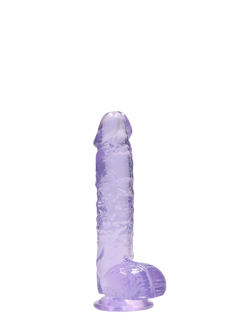 RealRock - átlátszó élethű dildó (lila, 15 cm) RealRock - átlátszó élethű dildó (lila, 15 cm)