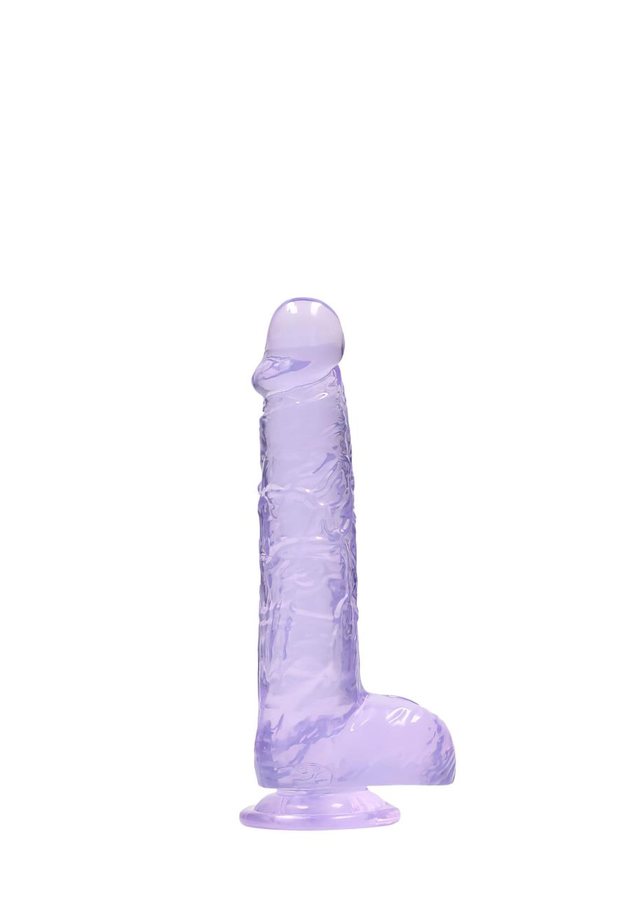 RealRock - átlátszó élethű dildó (lila, 15 cm) RealRock - átlátszó élethű dildó (lila, 15 cm)