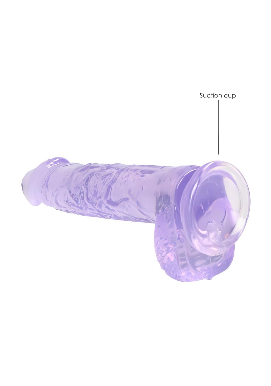 RealRock - átlátszó élethű dildó (lila, 15 cm) RealRock - átlátszó élethű dildó (lila, 15 cm)