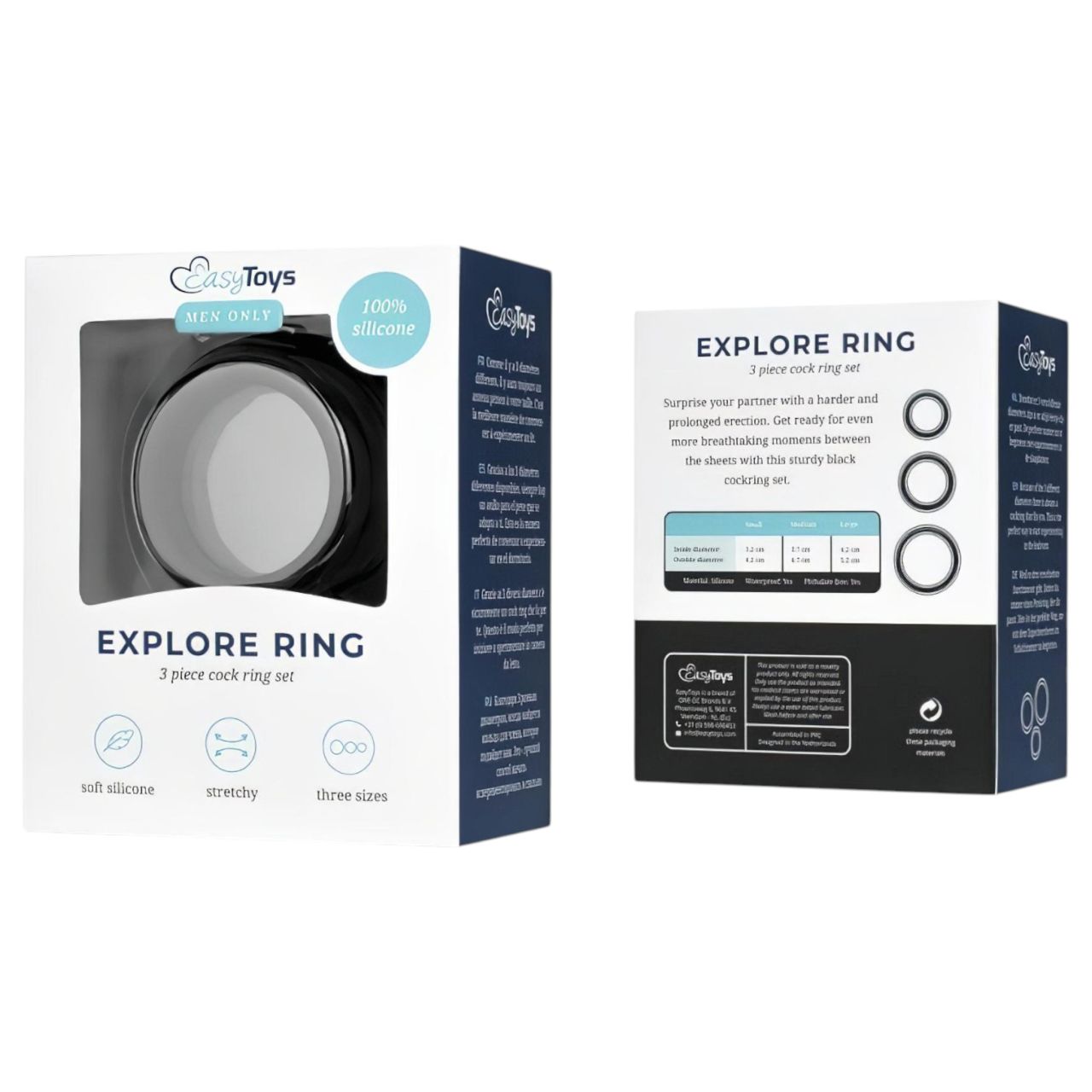 EasyToys Explore Ring - péniszgyűrű szett - 3 részes (fekete) EasyToys Explore Ring - péniszgyűrű szett - 3 részes (fekete)