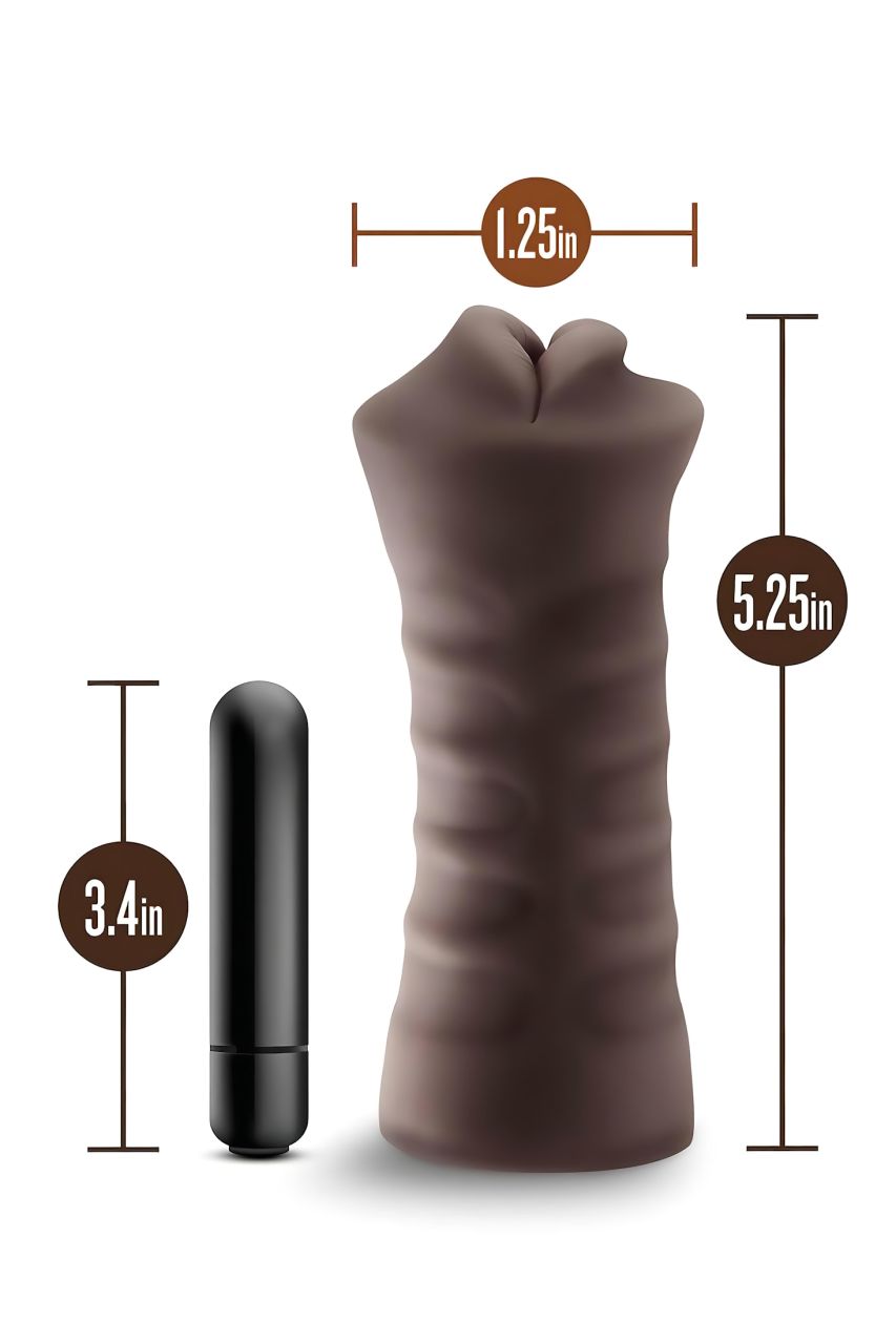 EnLust Krystal - AI Dream Girl vibrációs száj-maszturbátor (barna)