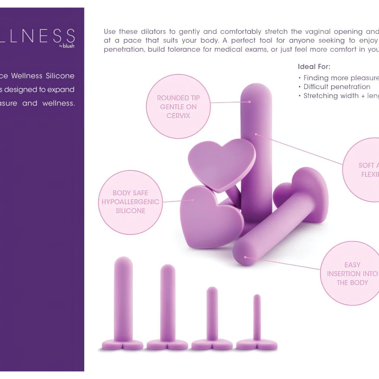 Blush Wellness - hüvely tágító szett (lila)