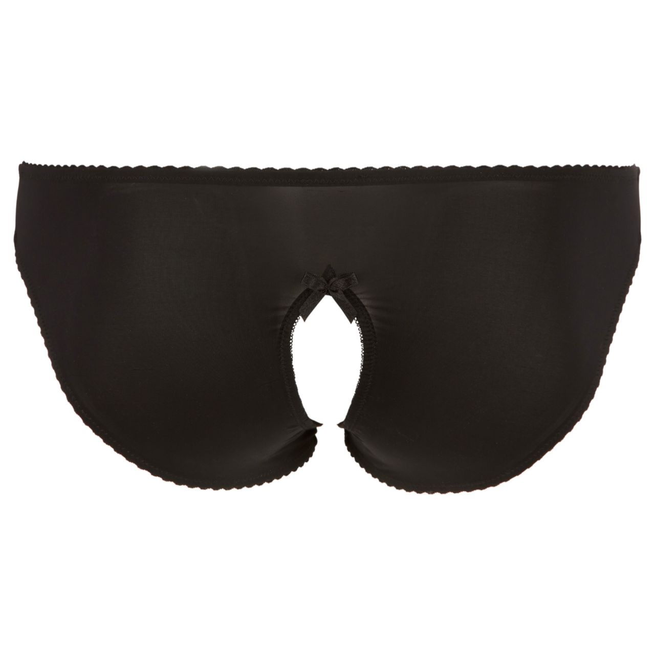 Cottelli Plus Size - csipkés, nyitott bugyi (fekete) Cottelli Plus Size - csipkés, nyitott bugyi (fekete)