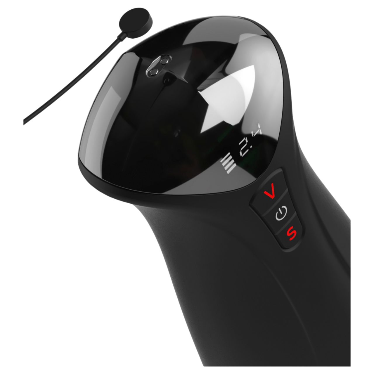 PDX Elite Fuck-O-Mat Pro XL - stimulált szívó rezgő maszturbátor (fekete)