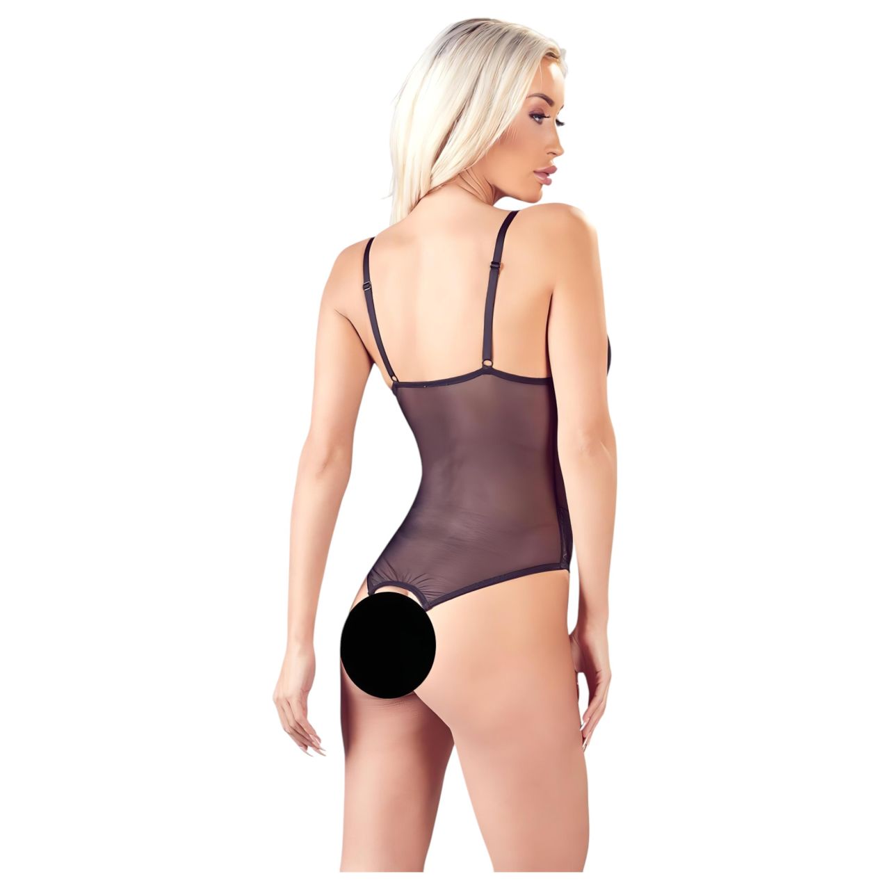 Cottelli - csipkés, gyöngyös nyitott body (fekete) Cottelli - csipkés, gyöngyös nyitott body (fekete)