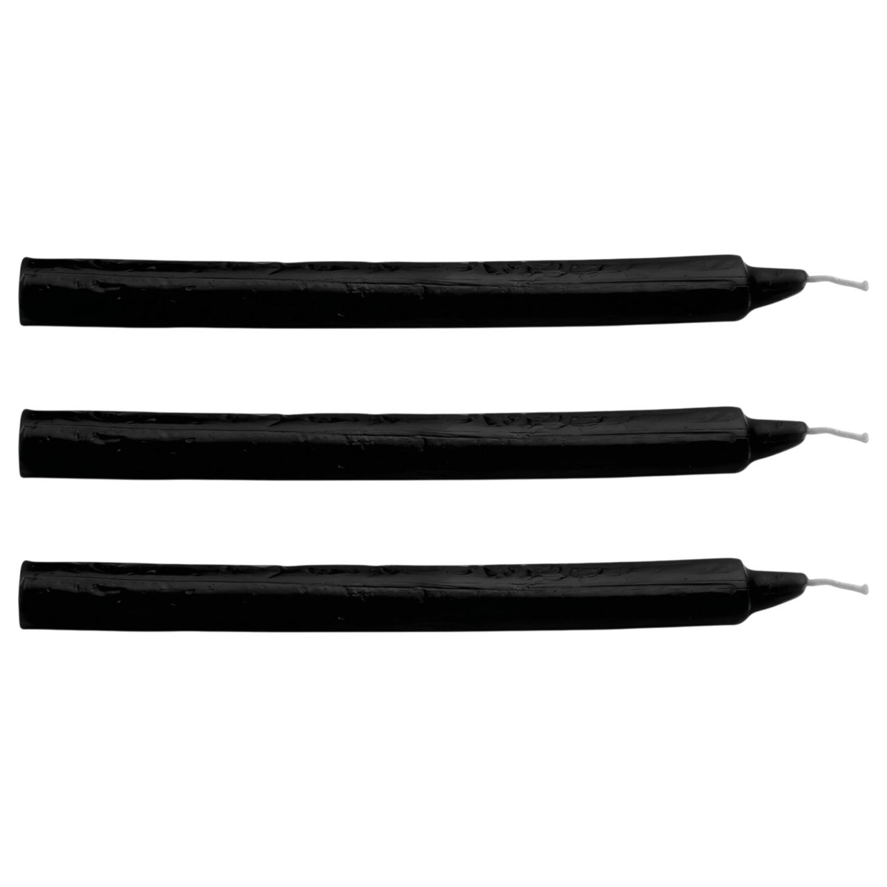 Dark Dippers Fetish - paraffin testgyertya szett (fekete, 3 db)