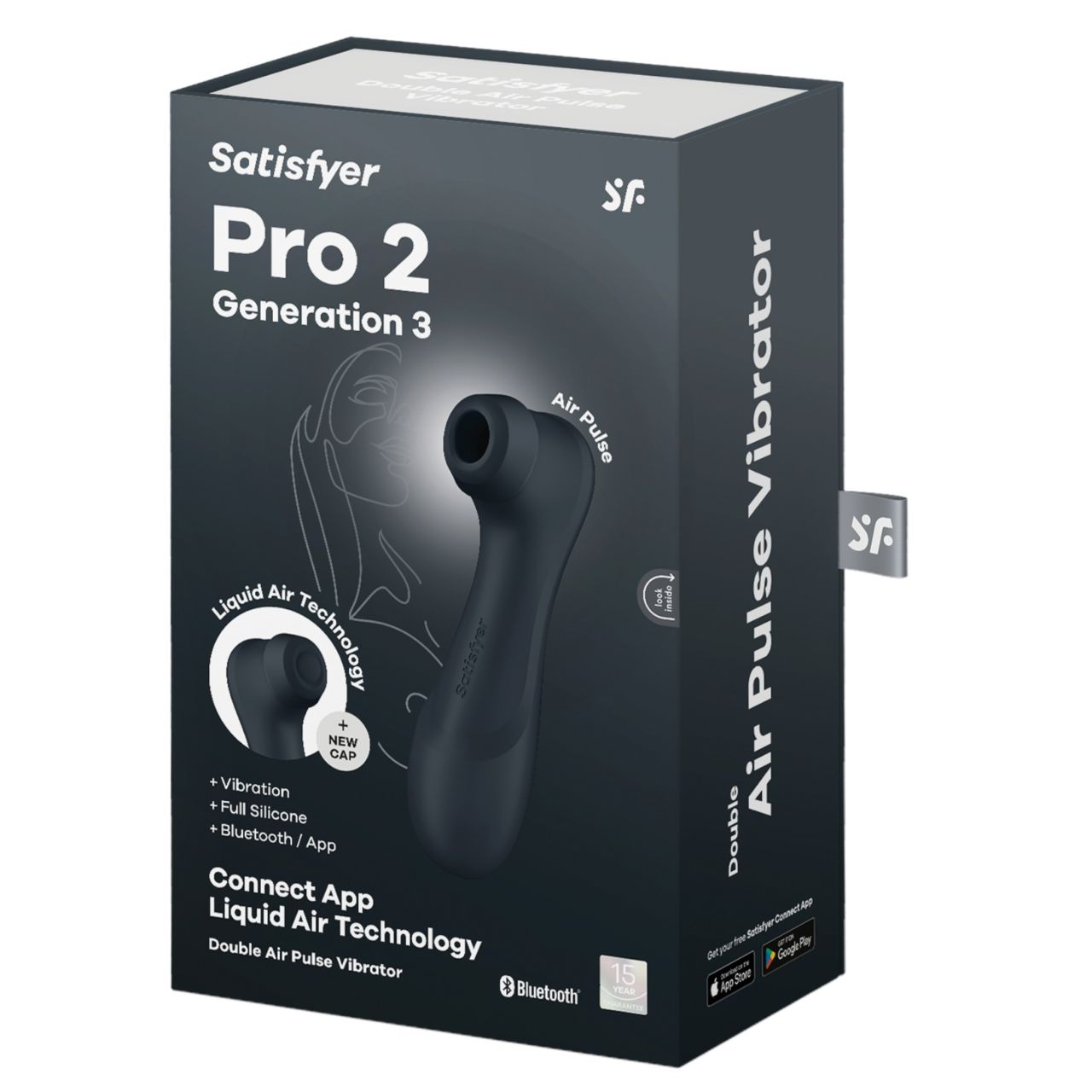 Satisfyer Pro2 Gen3 - App-vezérelt léghullámos csiklóizgató (sötét szürke) Satisfyer Pro2 Gen3 - App-vezérelt léghullámos csiklóizgató (sötét szürke)