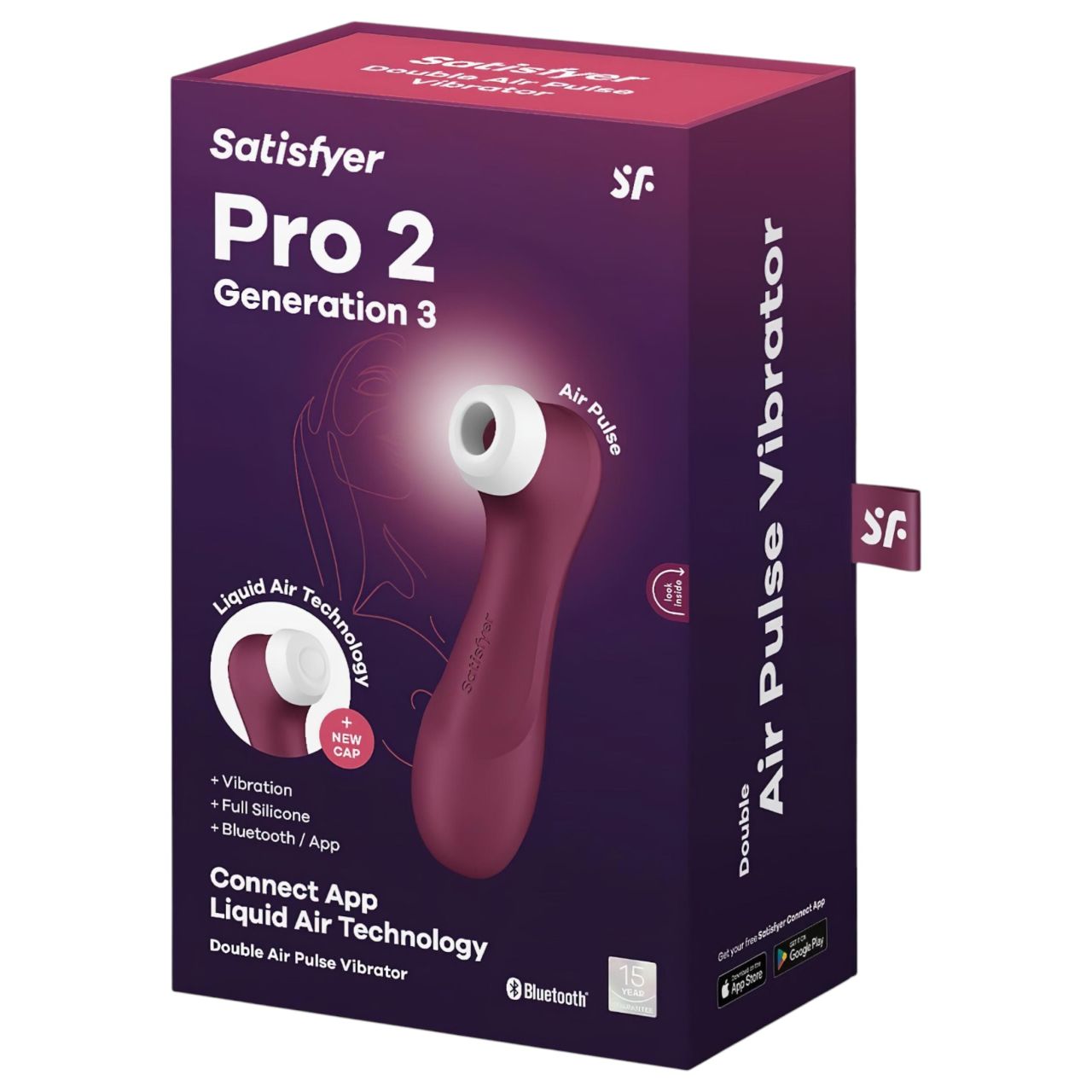 Satisfyer Pro 2 Gen3 – App-vezérelt léghullámos csiklóizgató (piros)