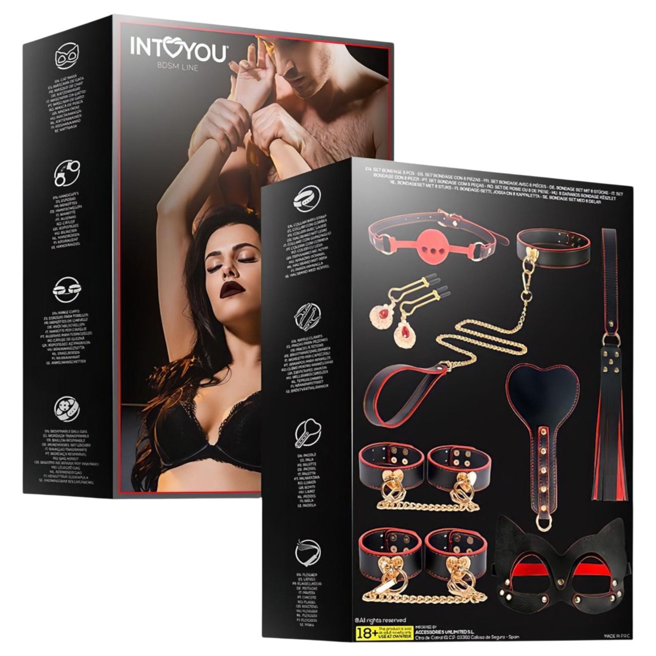INTOYOU - BDSM haladó szett - 8 részes (fekete) INTOYOU - BDSM haladó szett - 8 részes (fekete)