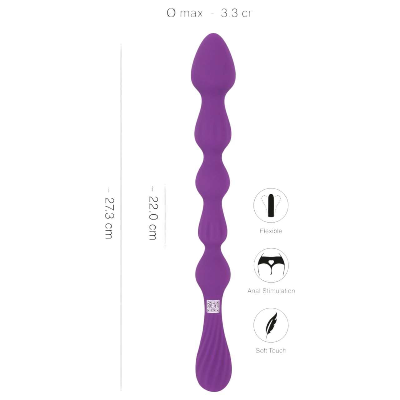 You2Toys - Gömbös, flexibilis anál dildó - (viola)