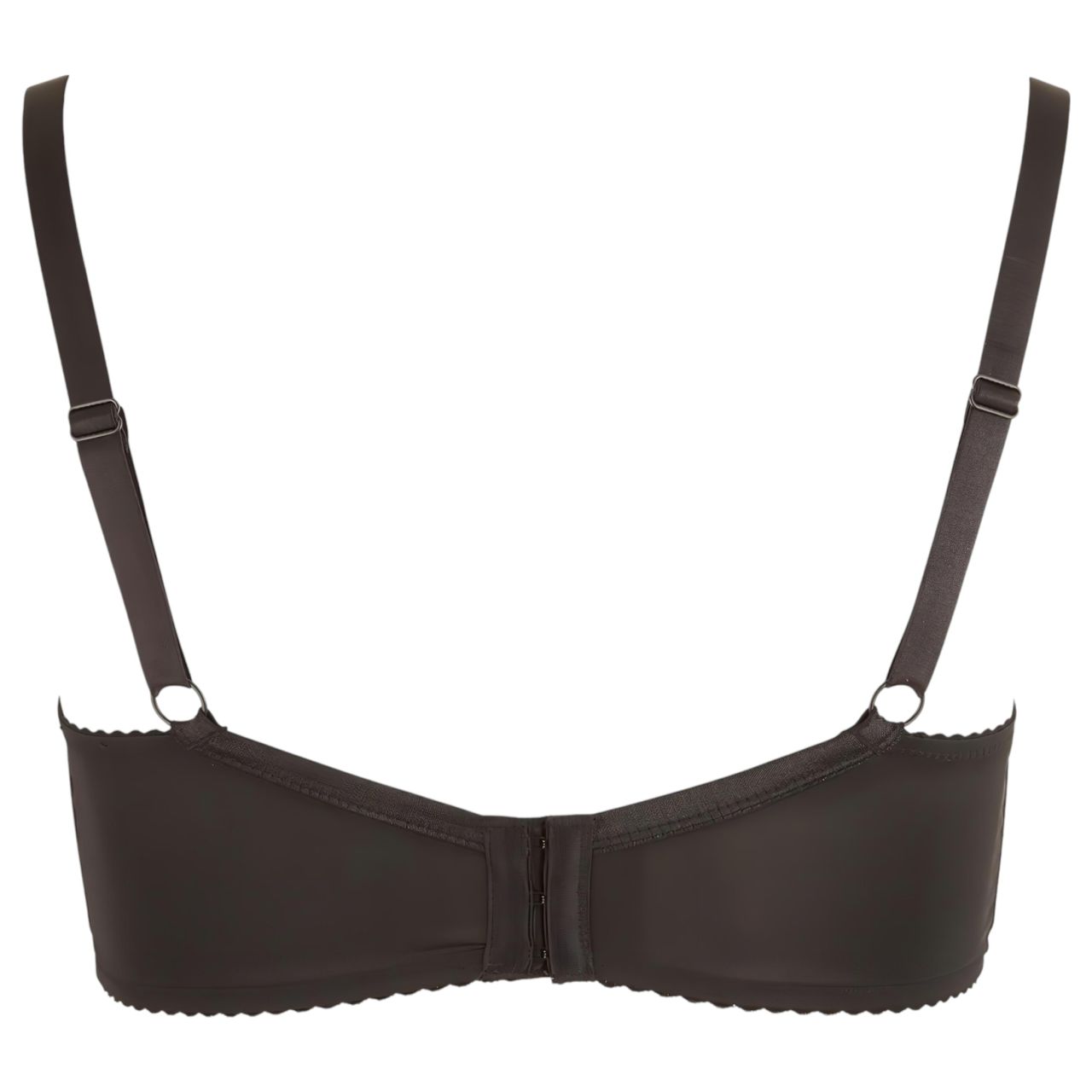 Cottelli Plus Size - merevített push-up melltartó (fekete)