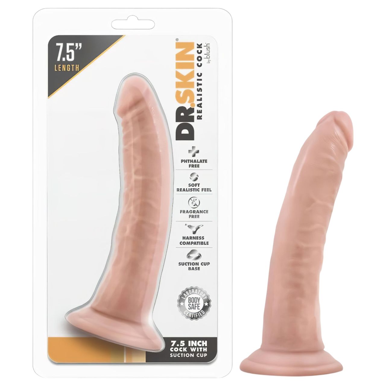 Dr. Skin 7,5 - tapadókorongos élethű dildó (natúr, 17,5 cm) Dr. Skin 7,5 - tapadókorongos élethű dildó (natúr, 17,5 cm)
