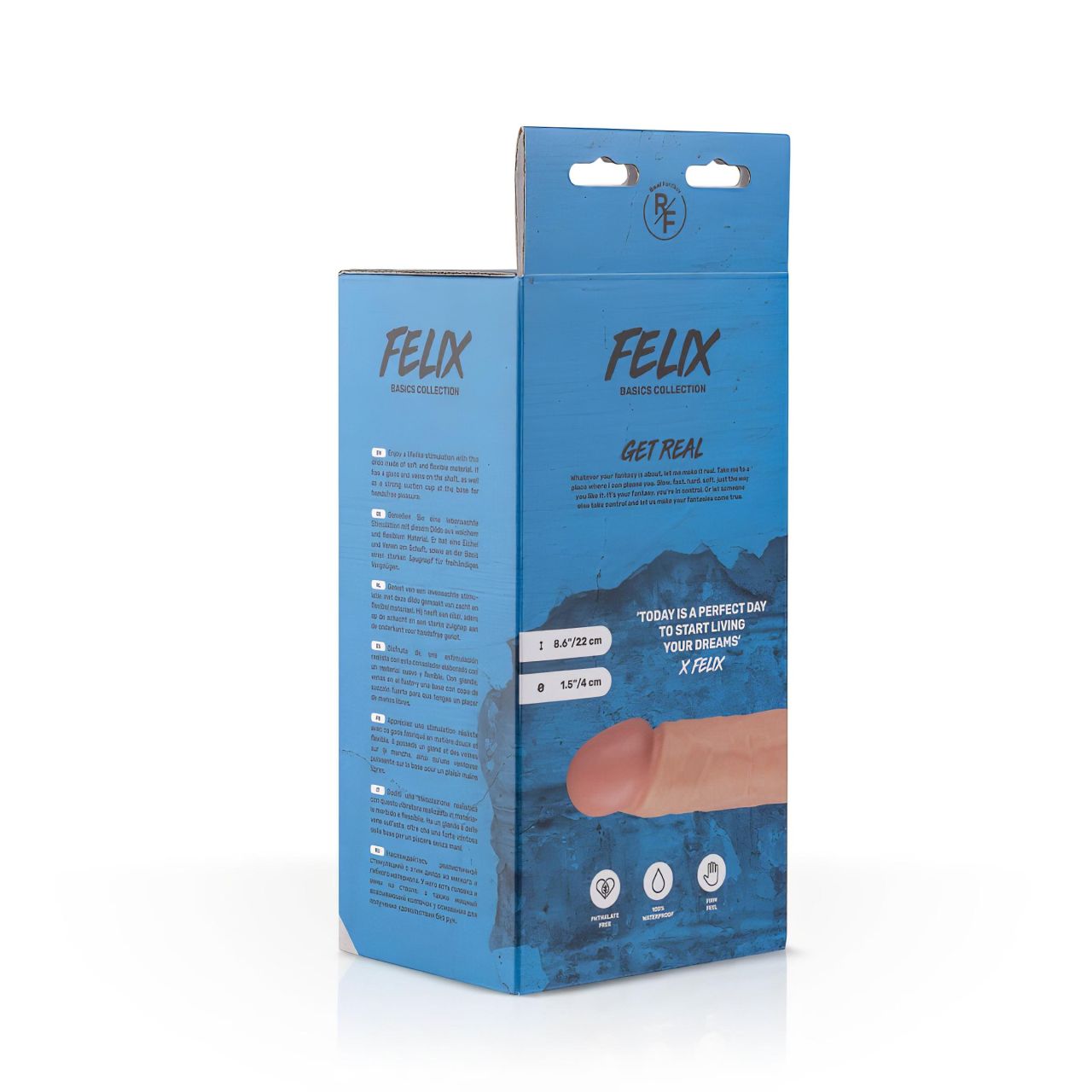 Real Fantasy Felix - herés élethű dildó - 22 cm (testszínű)