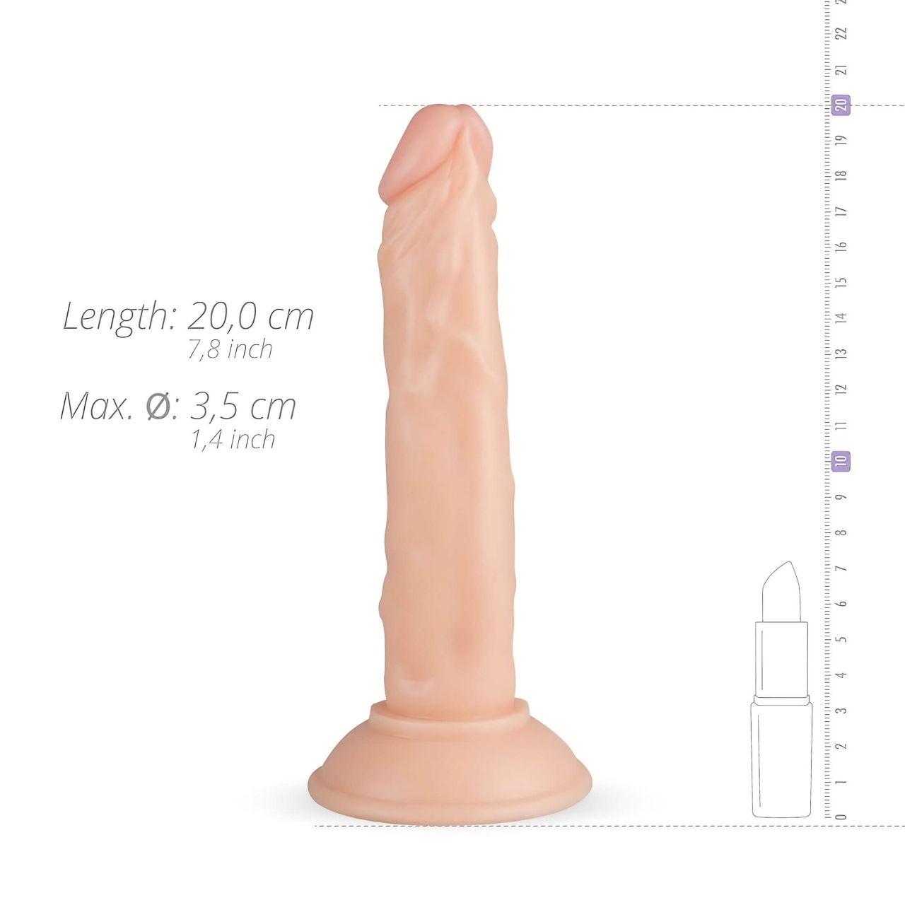 Real Fantasy Blane - élethű dildó - 20 cm (testszínű)