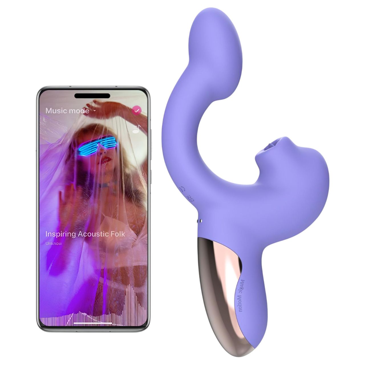 Magic Motion Magic Ponder - 2in1 csiklókaros vibrátor (lila)