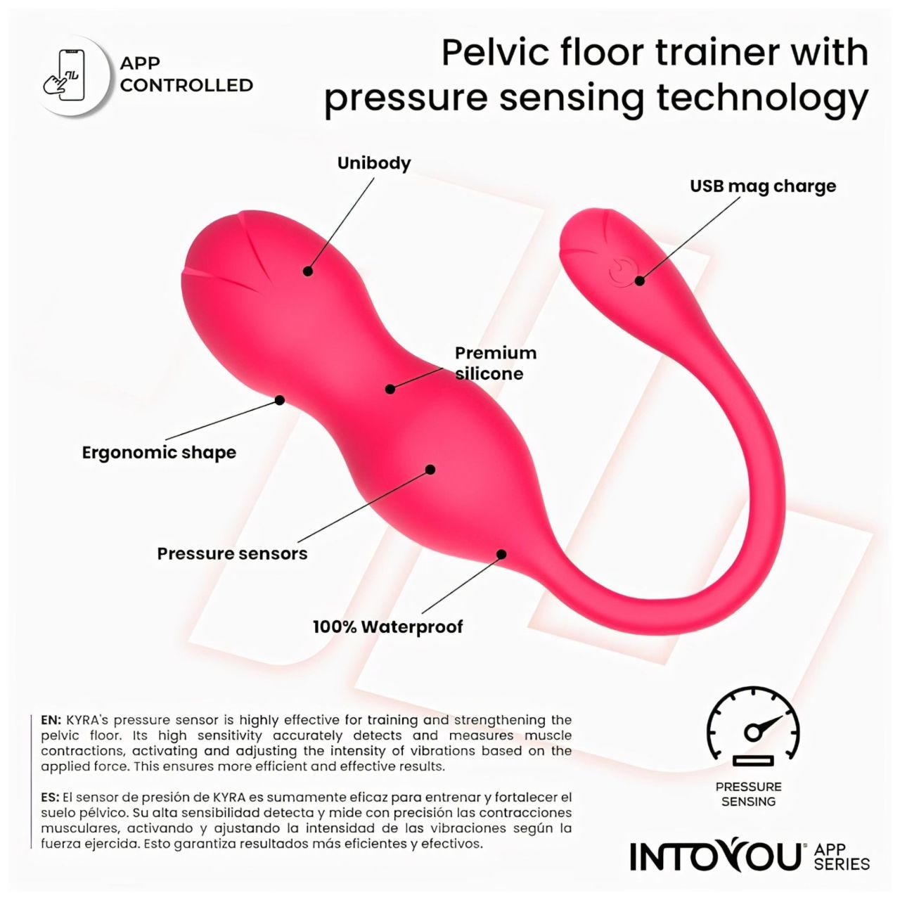 INTOYOU Kyra Pelvic – App-vezérelt vibrációs gésagolyó (pink) INTOYOU Kyra Pelvic – App-vezérelt vibrációs gésagolyó (pink)