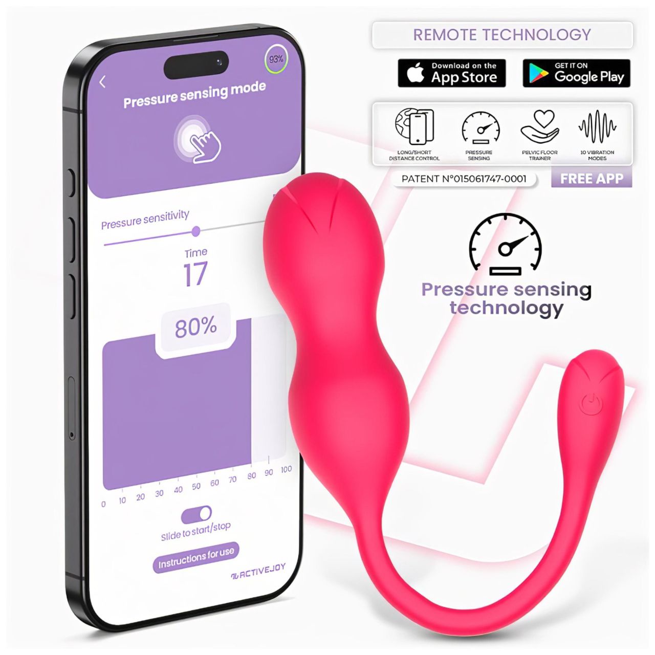 INTOYOU Kyra Pelvic – App-vezérelt vibrációs gésagolyó (pink) INTOYOU Kyra Pelvic – App-vezérelt vibrációs gésagolyó (pink)