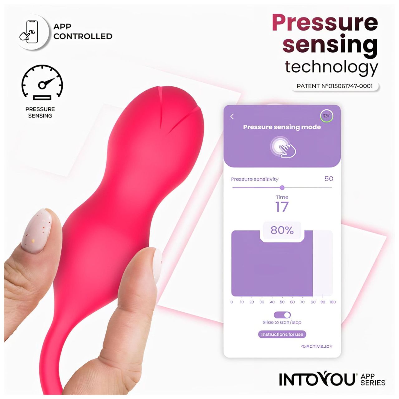 INTOYOU Kyra Pelvic – App-vezérelt vibrációs gésagolyó (pink) INTOYOU Kyra Pelvic – App-vezérelt vibrációs gésagolyó (pink)