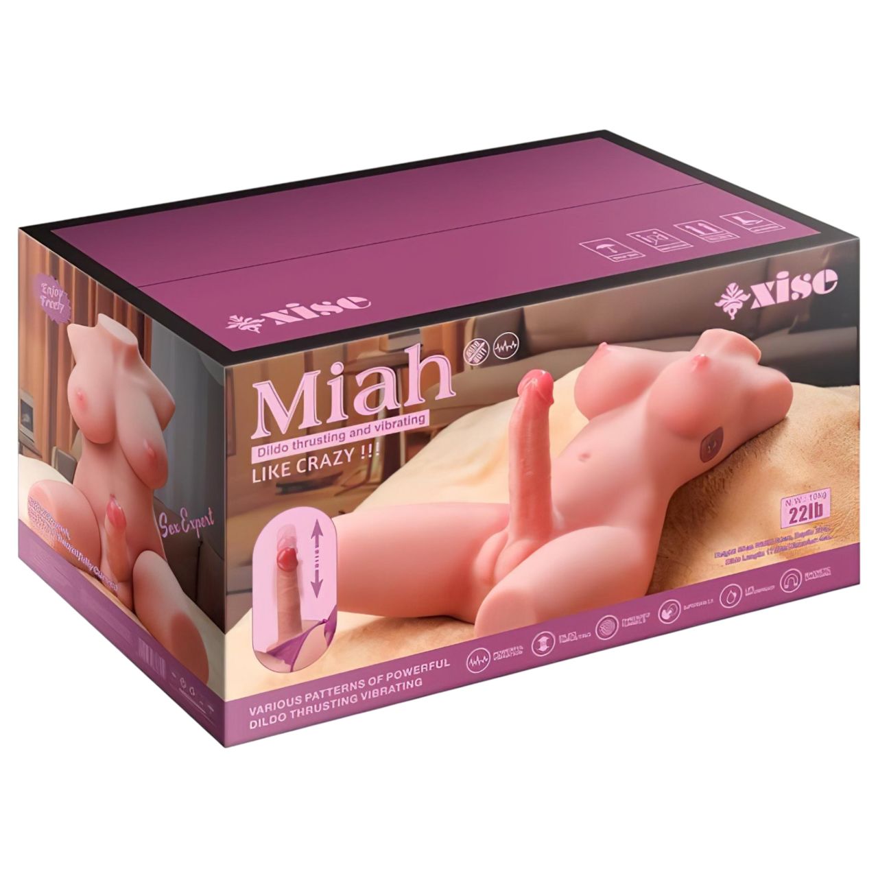 XISE Miah Lady Boy - vibrációs torzó lökő funkcióval XISE Miah Lady Boy - vibrációs torzó lökő funkcióval