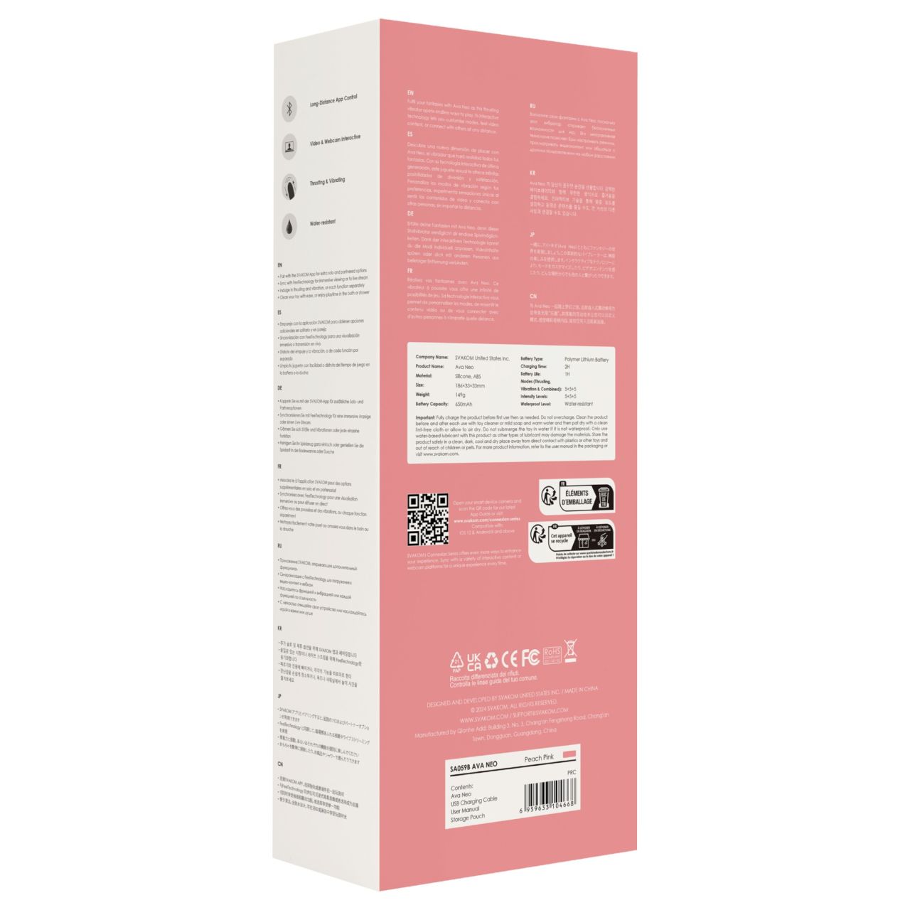 Svakom Ava Neo – okos app-vezérelt lökő G-pont vibrátor (pink) Svakom Ava Neo – okos app-vezérelt lökő G-pont vibrátor (pink)