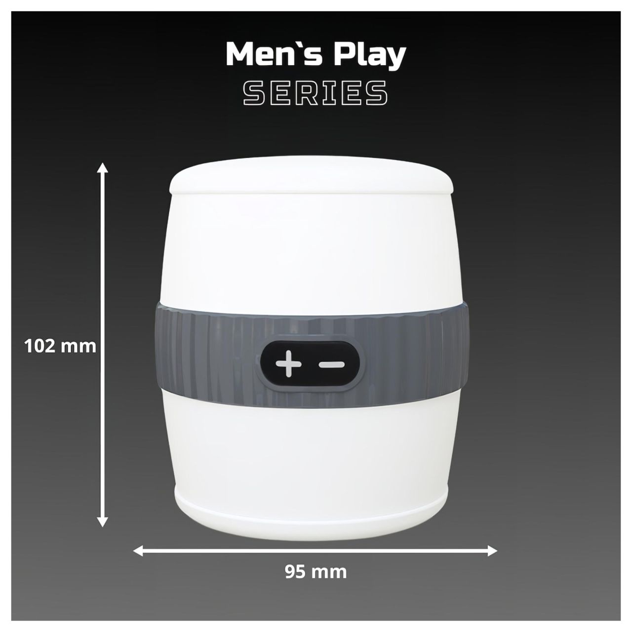 Men's Play - diszkrét vibrációs maszturbátor (fehér)