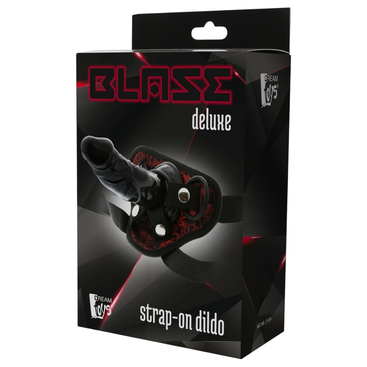 Dreamtoys Blaze - felcsatolható dildó hámmal (fekete) Dreamtoys Blaze - felcsatolható dildó hámmal (fekete)