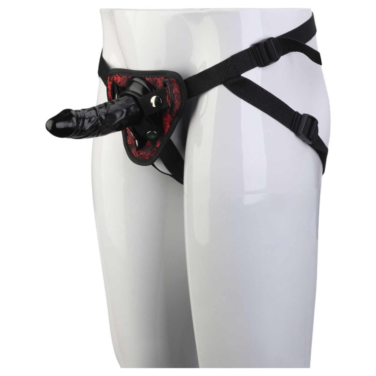 Dreamtoys Blaze - felcsatolható dildó hámmal (fekete) Dreamtoys Blaze - felcsatolható dildó hámmal (fekete)