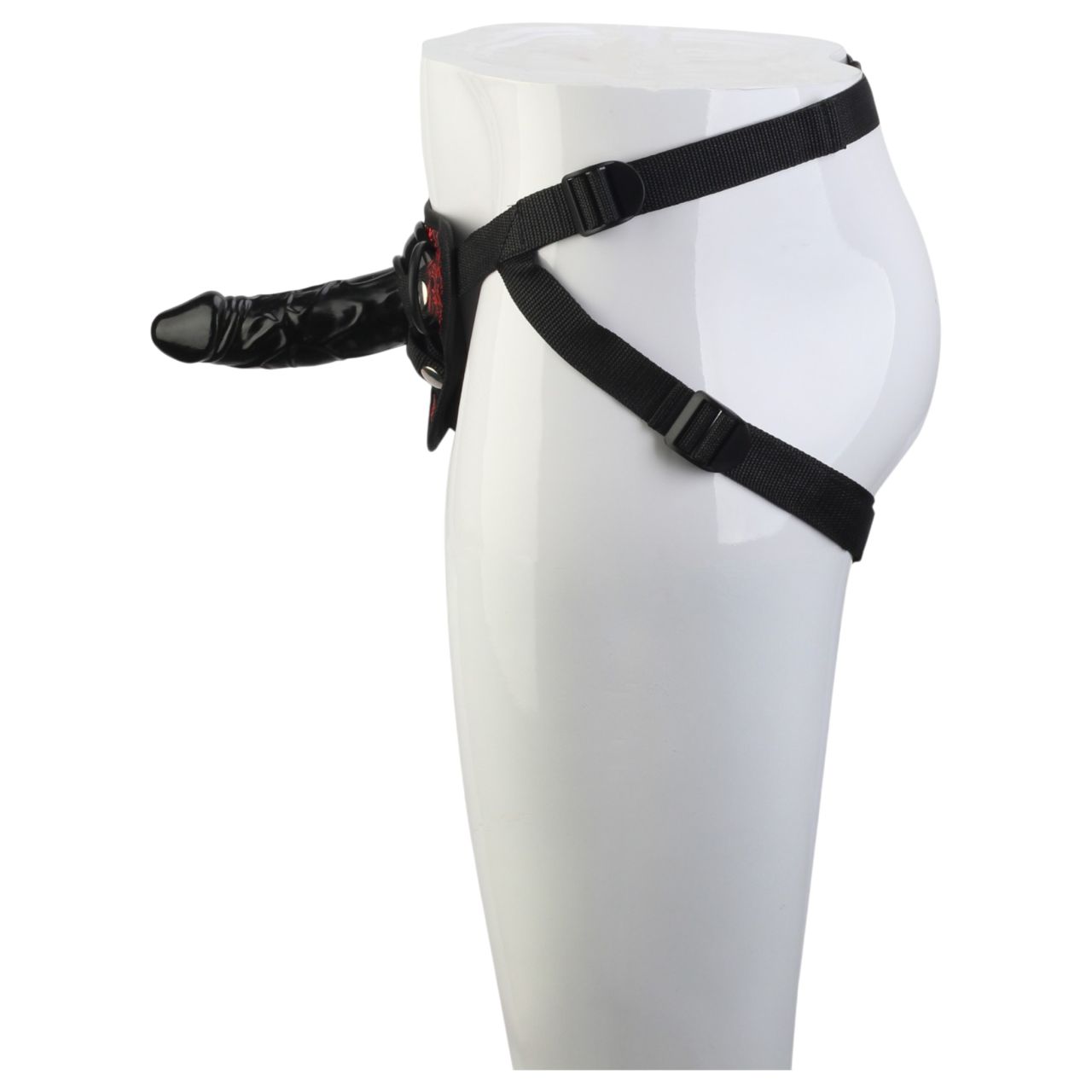 Dreamtoys Blaze - felcsatolható dildó hámmal (fekete) Dreamtoys Blaze - felcsatolható dildó hámmal (fekete)