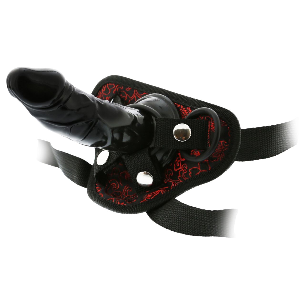 Dreamtoys Blaze - felcsatolható dildó hámmal (fekete) Dreamtoys Blaze - felcsatolható dildó hámmal (fekete)