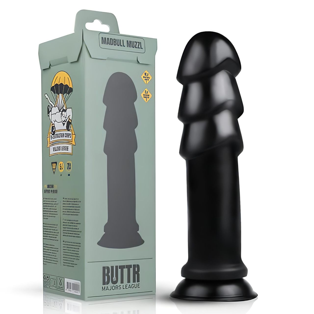 BUTTR Madbull Muzzl - tapadókorongos dildó (fekete) BUTTR Madbull Muzzl - tapadókorongos dildó (fekete)