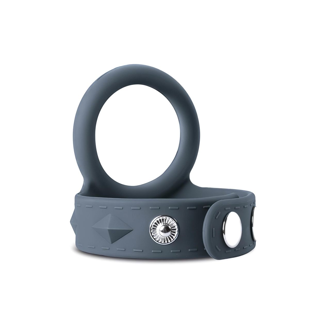 Boners Strap L - péniszgyűrű és heregyűrű egyben (szürke) Boners Strap L - péniszgyűrű és heregyűrű egyben (szürke)
