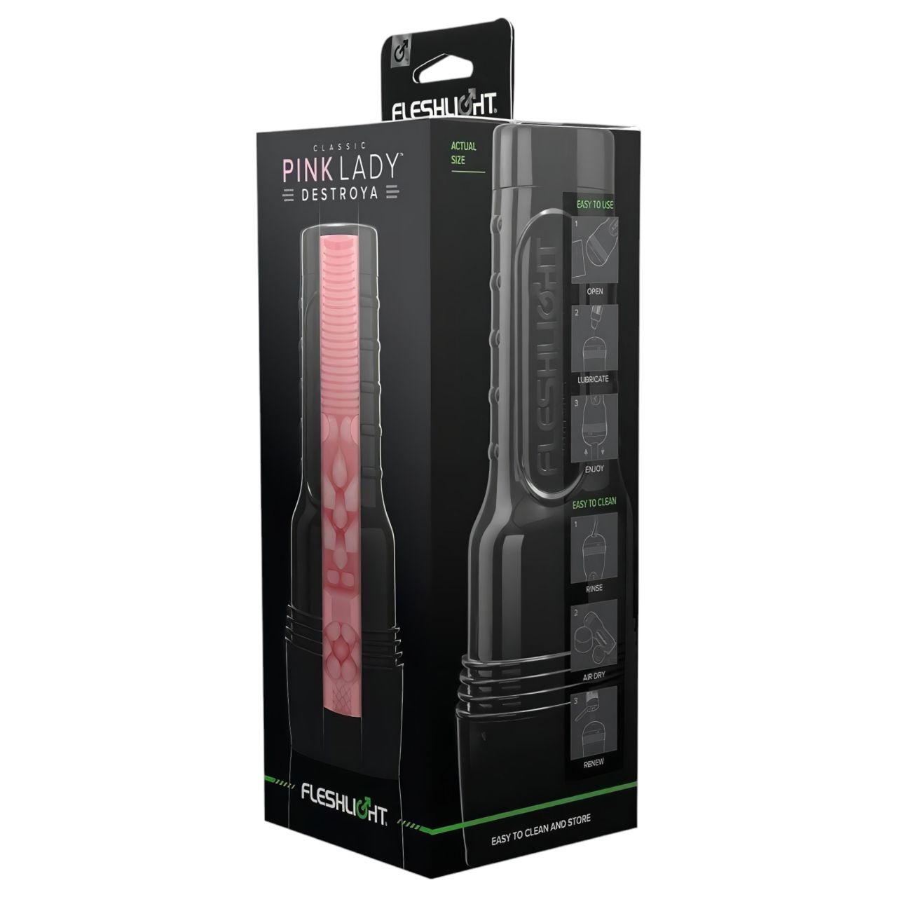 Fleshlight Pink Lady Destroya - élethű művagina tokban (testszínű)