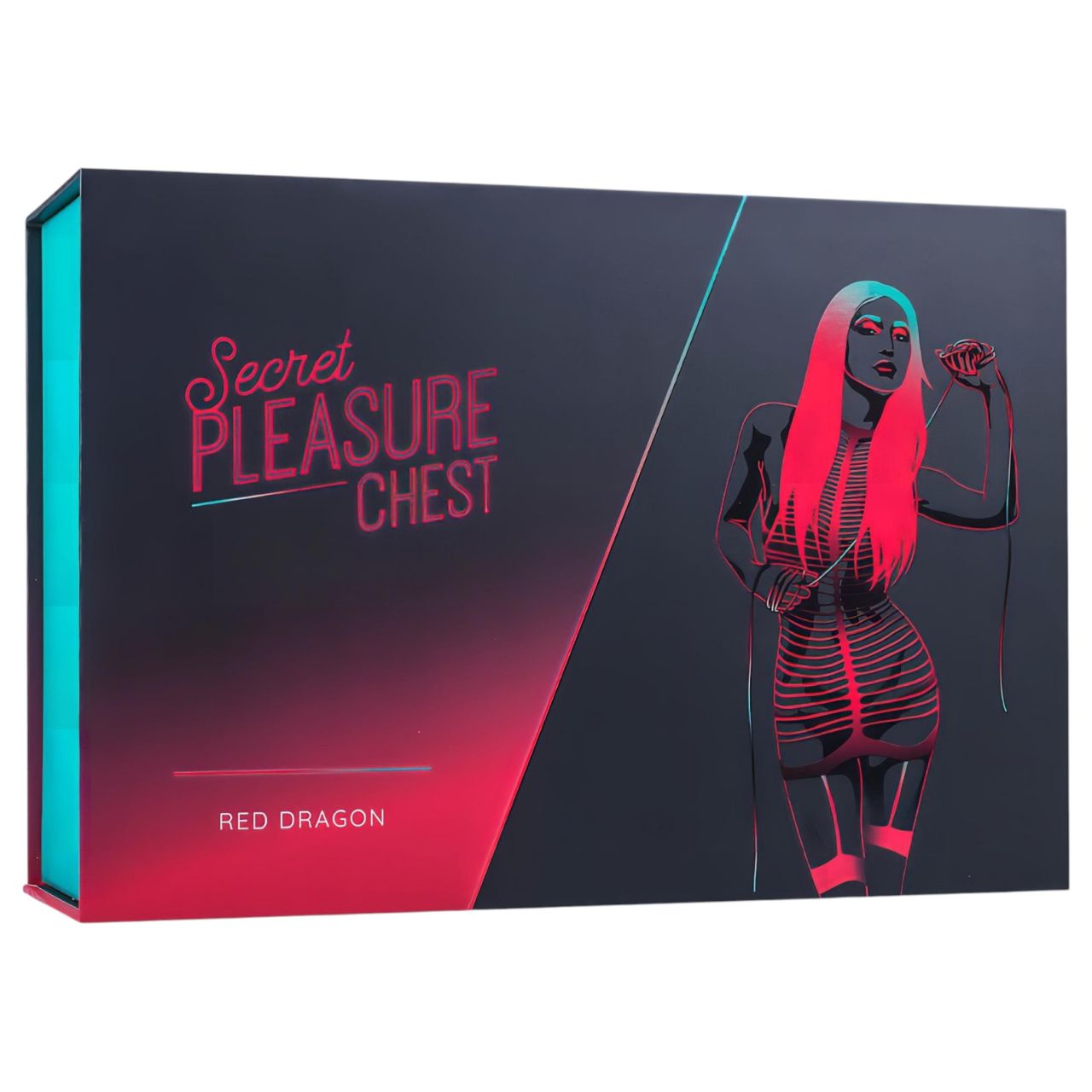 Secret Pleasure Chest - haladó BDSM készlet - 10 részes (piros)