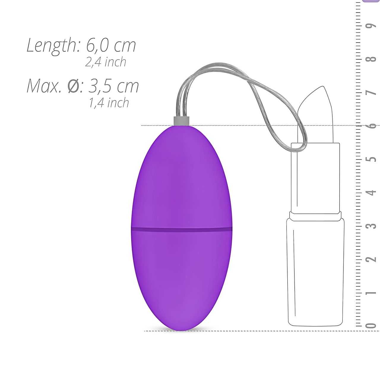 EasyToys - 7 ritmusú rádiós vibrációs tojás (lila) EasyToys - 7 ritmusú rádiós vibrációs tojás (lila)