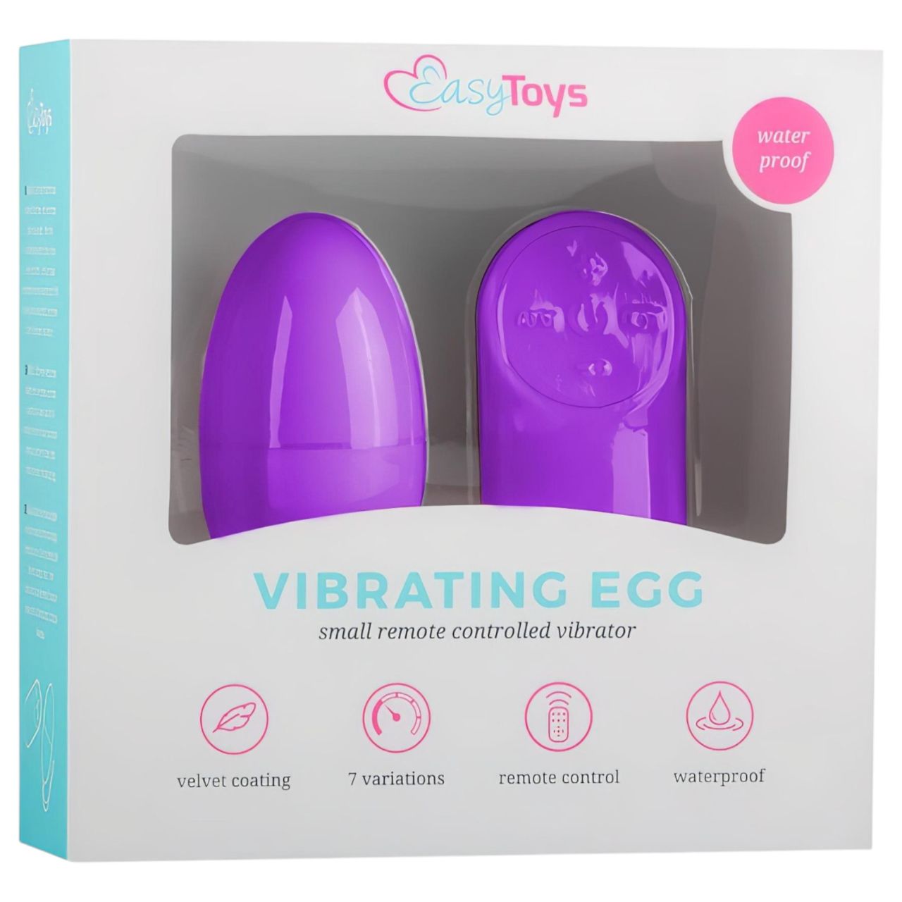 EasyToys - 7 ritmusú rádiós vibrációs tojás (lila) EasyToys - 7 ritmusú rádiós vibrációs tojás (lila)