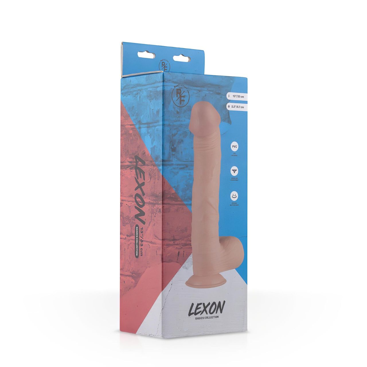 Real Fantasy Lexon - herés élethű dildó - 33 cm (testszínű) Real Fantasy Lexon - herés élethű dildó - 33 cm (testszínű)