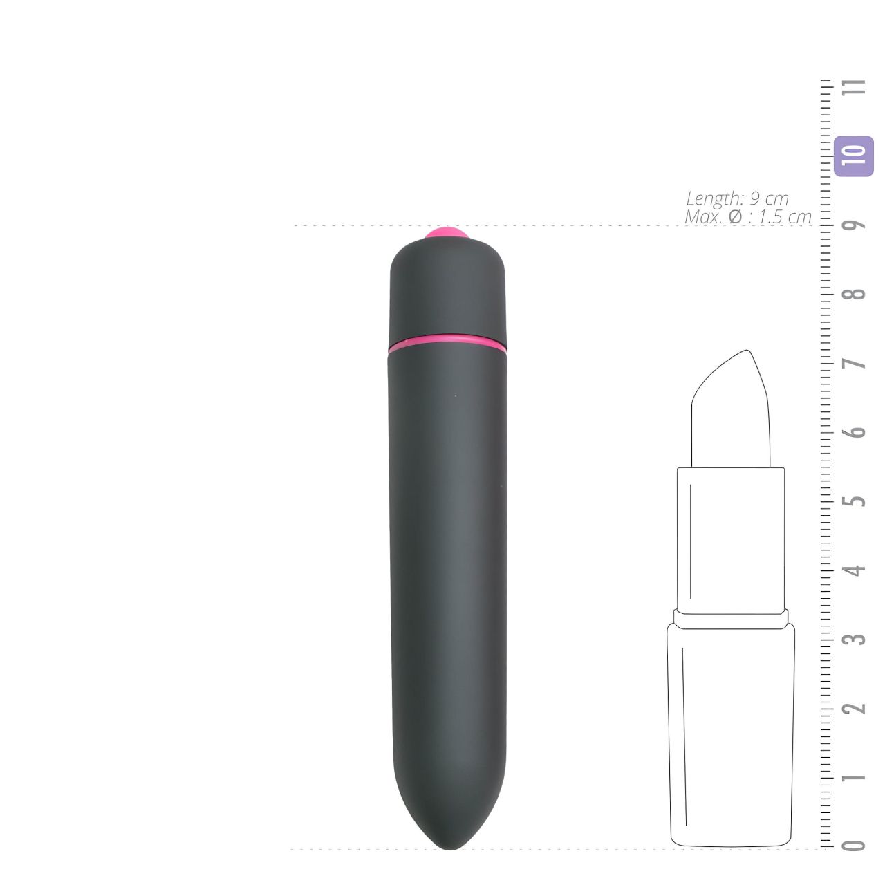 EasyToys Bullet - vízálló rúdvibrátor (fekete) EasyToys Bullet - vízálló rúdvibrátor (fekete)