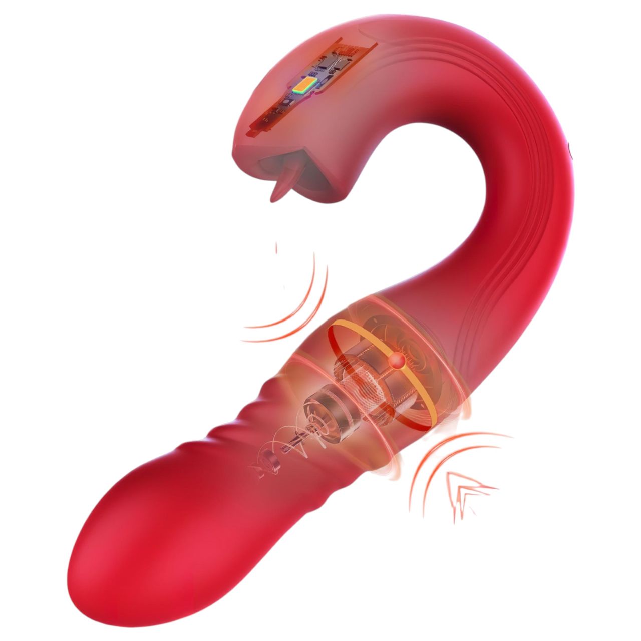 Honey Play Box Joi Thrust 2 – App-vezérelt lökő nyelves vibrátor (piros) Honey Play Box Joi Thrust 2 – App-vezérelt lökő nyelves vibrátor (piros)