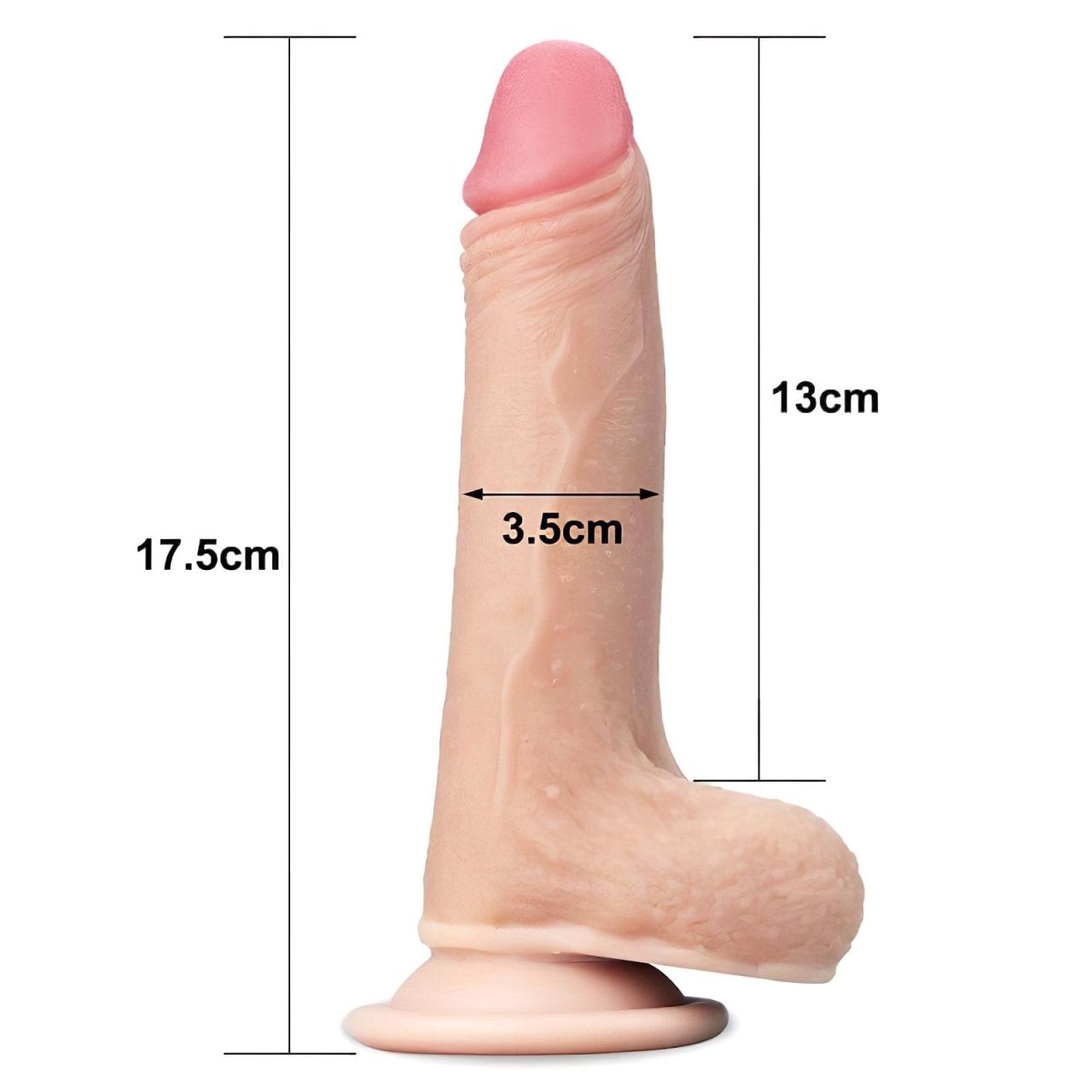 Lovetoy Sliding-Skin - kétrétegű dildó - 18 cm (testszínű) Lovetoy Sliding-Skin - kétrétegű dildó - 18 cm (testszínű)