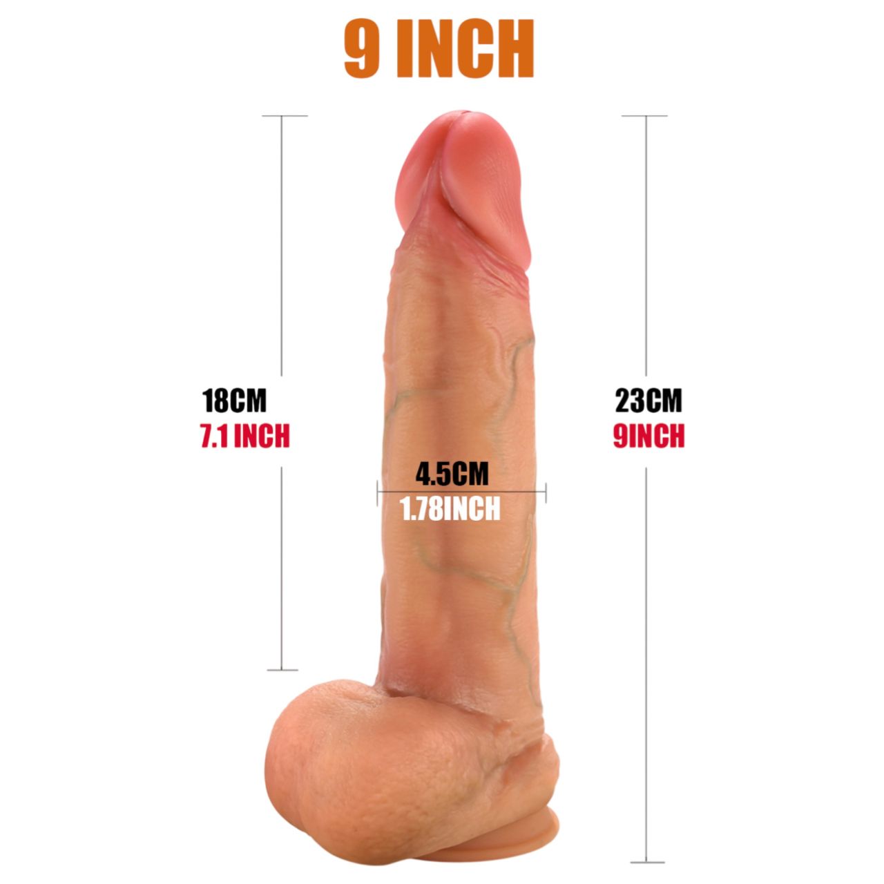 FeelSkin - ultra realisztikus herés dildó (natúr, 22,8 cm)
