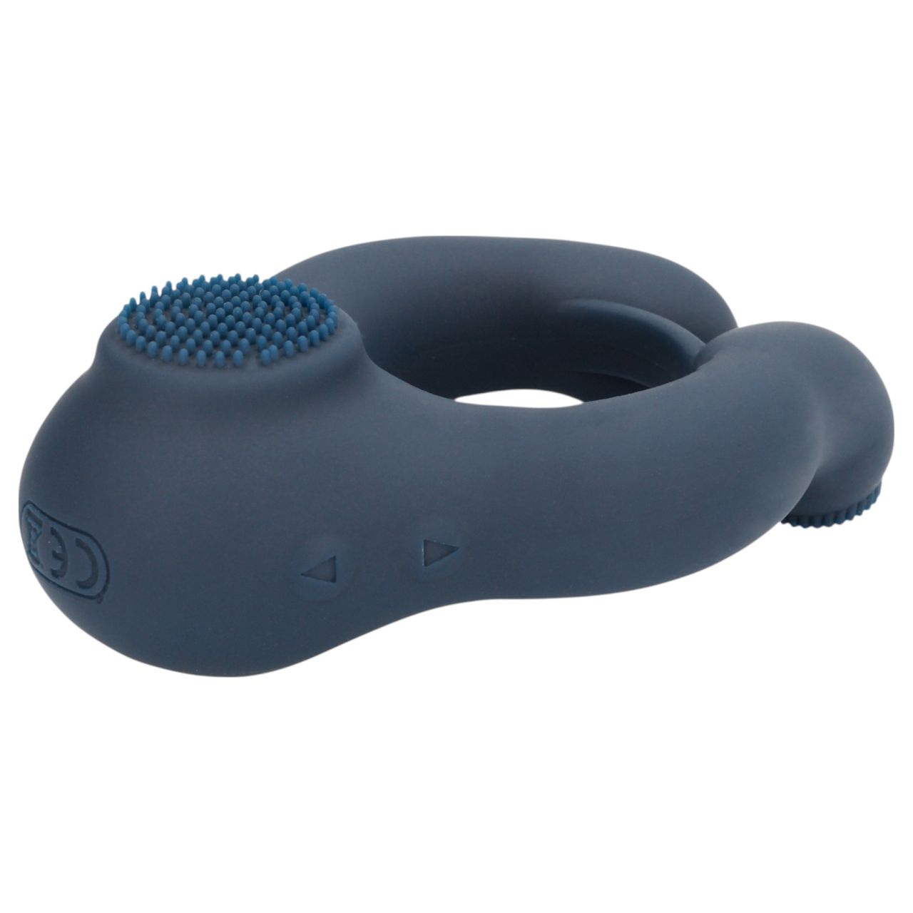 Loveline - vibrációs péniszgyűrű csiklóstimulálóval (szürke) Loveline - vibrációs péniszgyűrű csiklóstimulálóval (szürke)