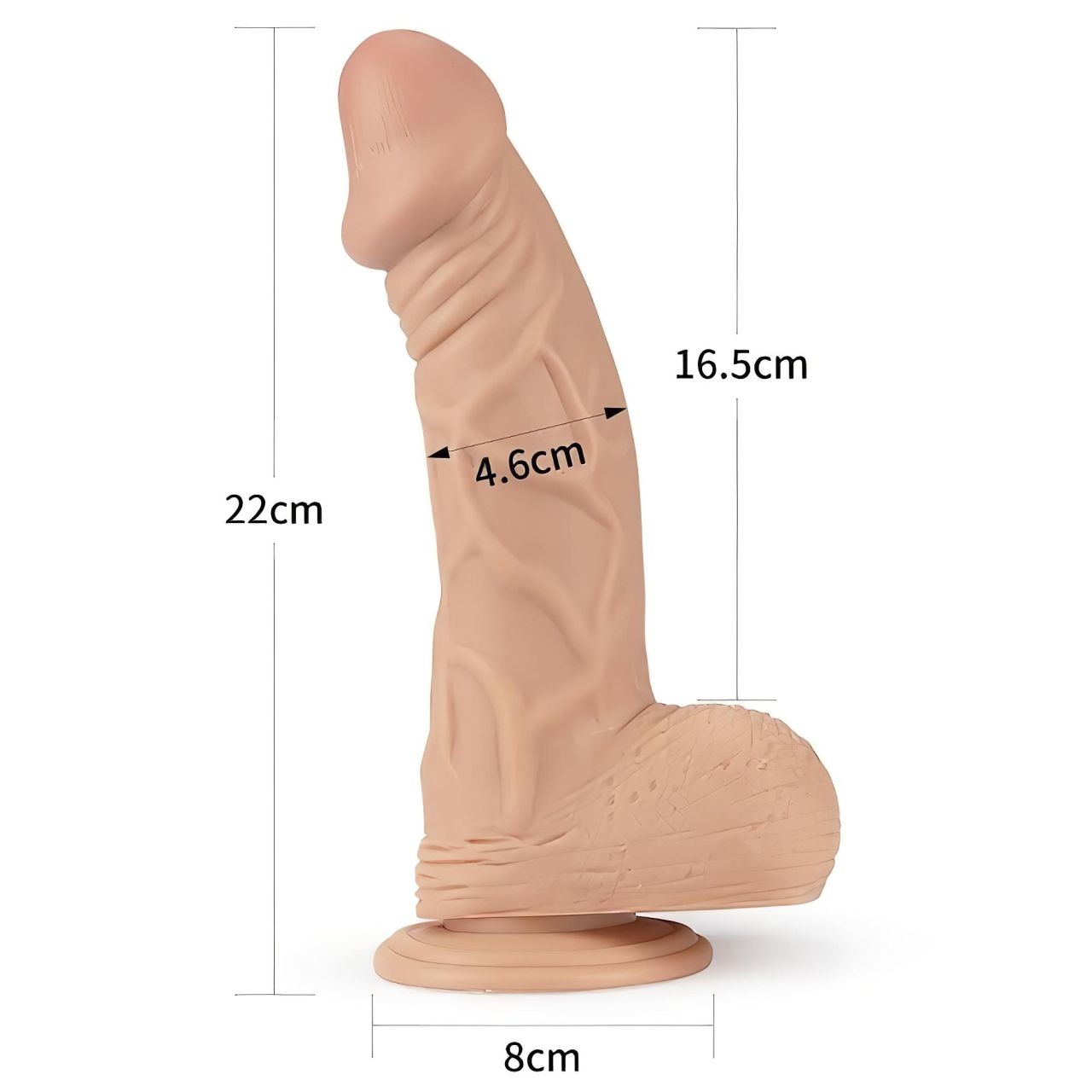 Lovetoy Real Extreme - tapadókorongos dildó - 23 cm (testszínű) Lovetoy Real Extreme - tapadókorongos dildó - 23 cm (testszínű)