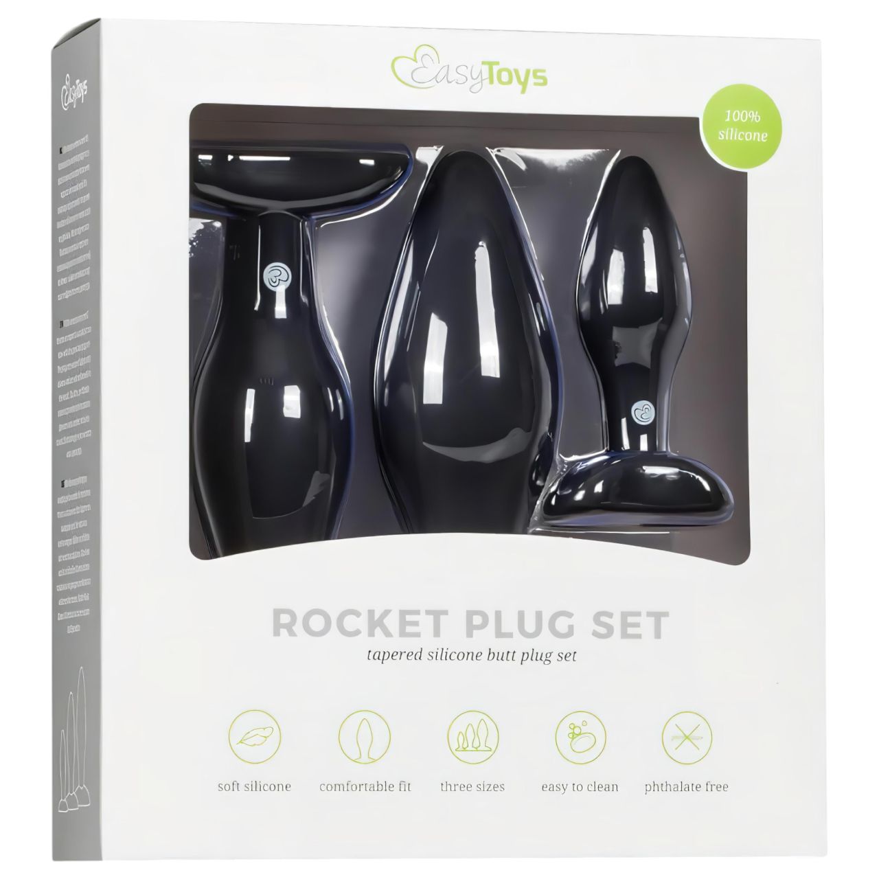 EasyToys Rocket - anál plug szett (fekete, 3 részes) EasyToys Rocket - anál plug szett (fekete, 3 részes)