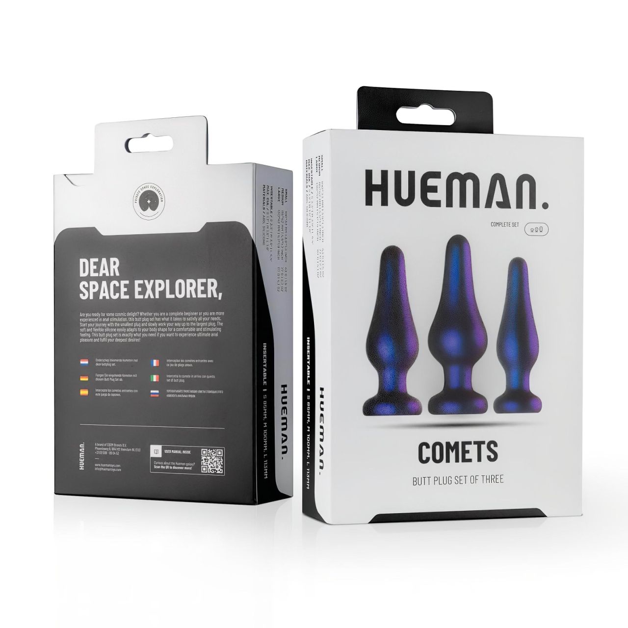 Hueman Comets - szilikon anál plug szett (3 részes, lila) Hueman Comets - szilikon anál plug szett (3 részes, lila)