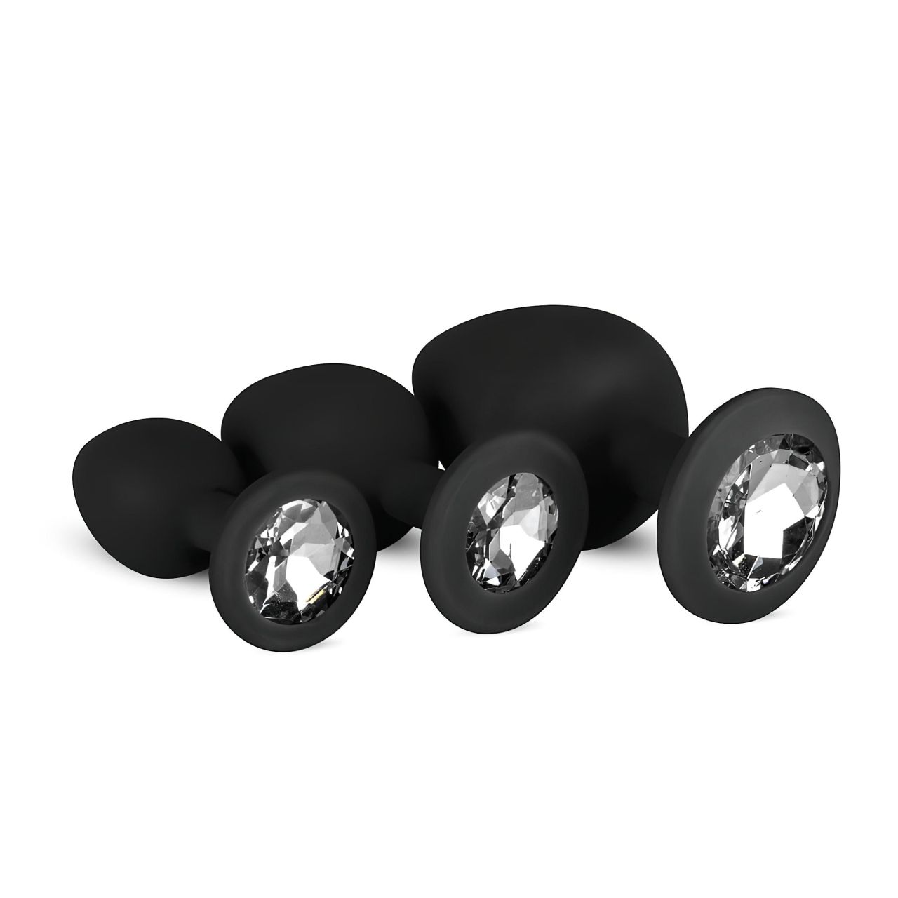 EasyToys Diamond - anál plug szett (fekete) EasyToys Diamond - anál plug szett (fekete)