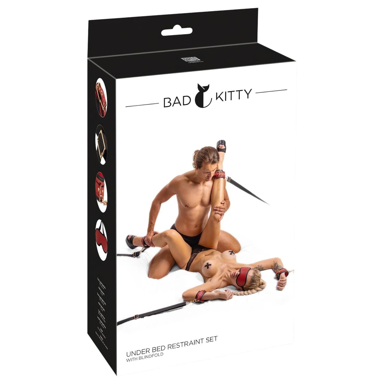 Bad Kitty - ágyhoz kötöző szett (fekete) Bad Kitty - ágyhoz kötöző szett (fekete)