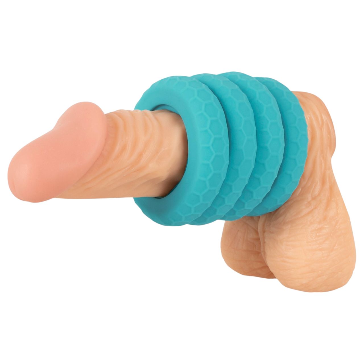 You2Toys - 3in1 pénisz- és heregyűrű szett (türkiz) You2Toys - 3in1 pénisz- és heregyűrű szett (türkiz)