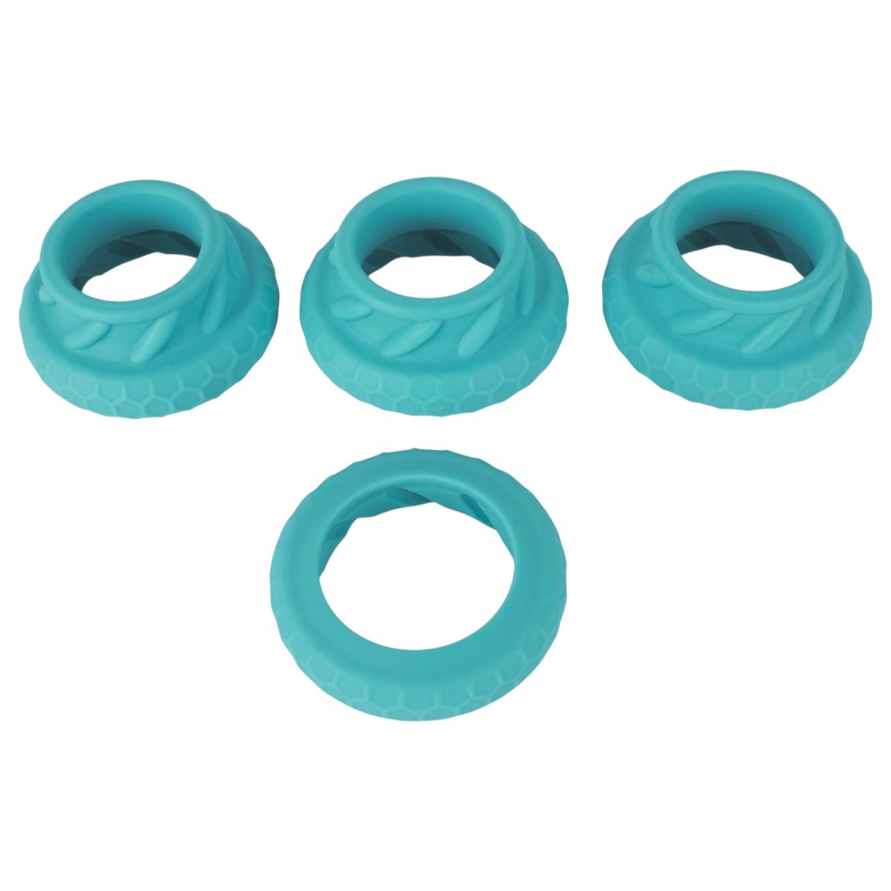 You2Toys - 3in1 pénisz- és heregyűrű szett (türkiz) You2Toys - 3in1 pénisz- és heregyűrű szett (türkiz)